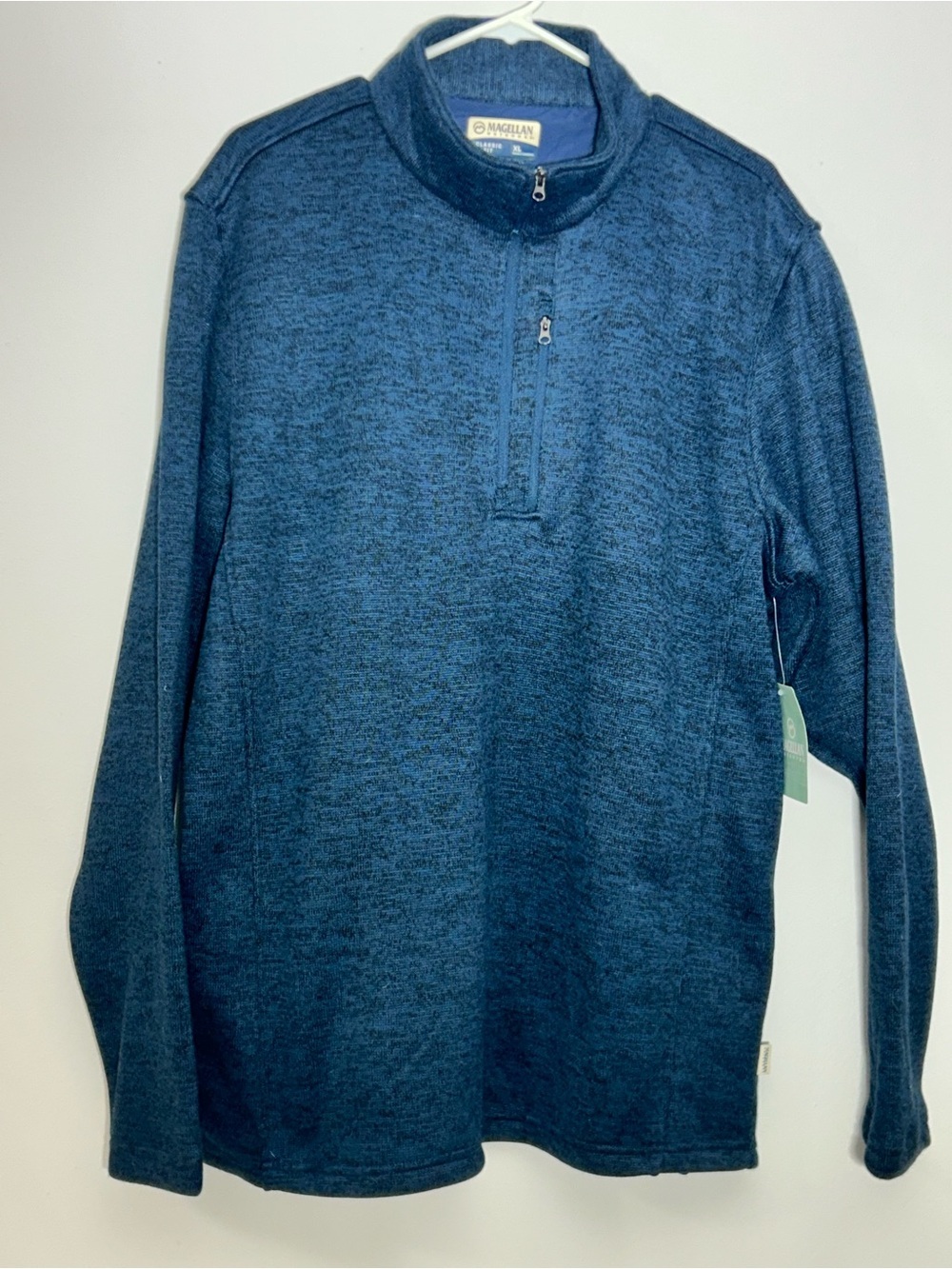 NWT Magellan Outdoors Men's Blue Lightweight Quarter-Zip Shirt Jacket Size XL